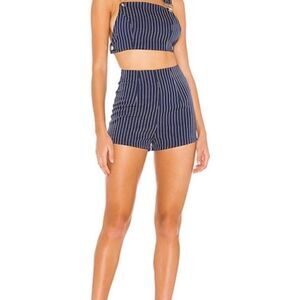 3/$25 SUPERDOWN High Waist Striped Navy Blue Shorts.Size S